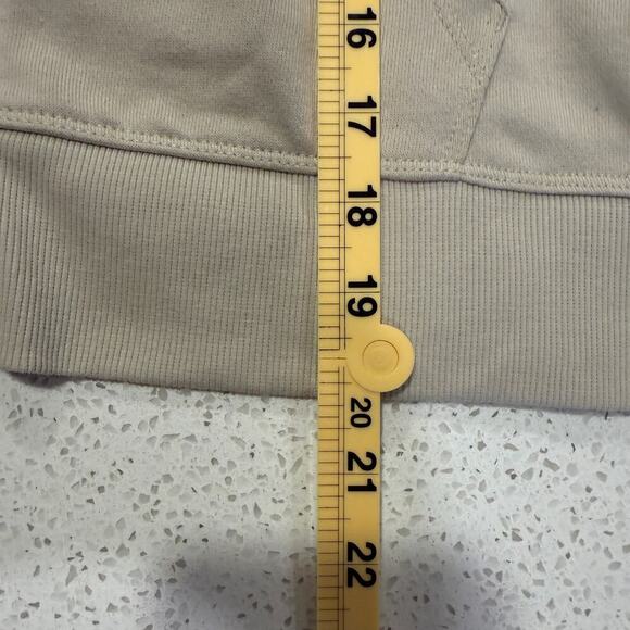 DKNY Beige Terry Zip Up Hoodie Jacket Casual, Minimalist, Loungewear Women Large - Picture 8 of 8